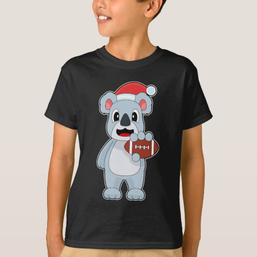 コアラのクリスマスフットボール Tシャツ (正面)
