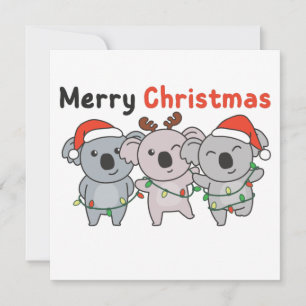 コアラのクリスマス動物コアラスメリークリスマス請求書 招待状