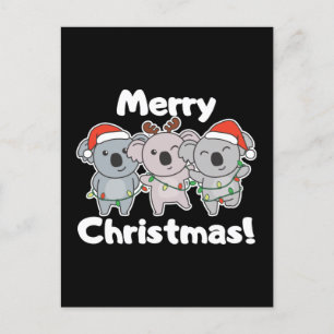 コアラのクリスマス動物コアラスメリークリスマス シーズンポストカード