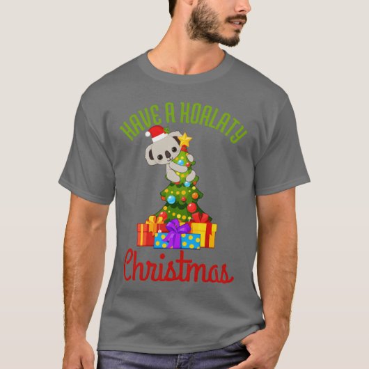 コアラのクリスマス男子 Tシャツ (正面)