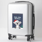コアラのクリスマス雪の冬の動物コアラのステッカー シール (スーツケース)