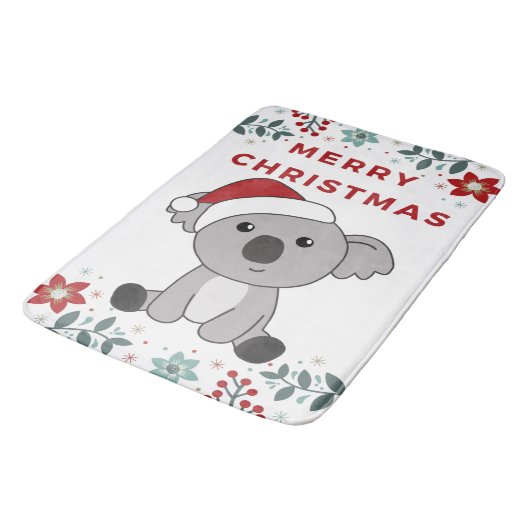 コアラのクリスマス雪の冬の動物コアラスバスマ バスマット (アングル)