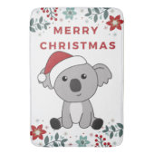 コアラのクリスマス雪の冬の動物コアラスバスマ バスマット (正面縦)