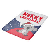 コアラのクリスマス雪の冬の動物コアラスバスマ バスマット (アングル)