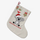 コアラのクリスマス雪の冬の動物コアラ大C ラージクリスマスストッキング (正面 (吊り時))