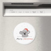 コアラのクリスマス雪の冬の動物コアラ マグネット (インサイチュ (食洗機))