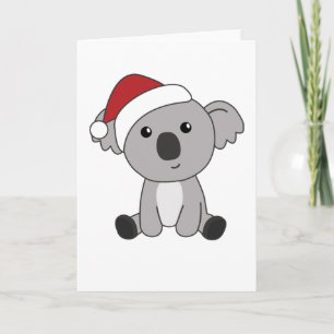 コアラのクリスマス　雪　冬　動物　コアラたち カード