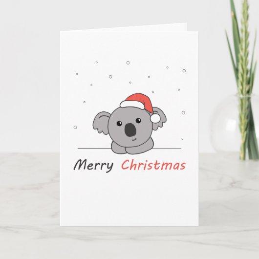 コアラのクリスマス　雪　冬　動物　コアラたち カード (正面)
