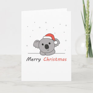 コアラのクリスマス　雪　冬　動物　コアラたち カード