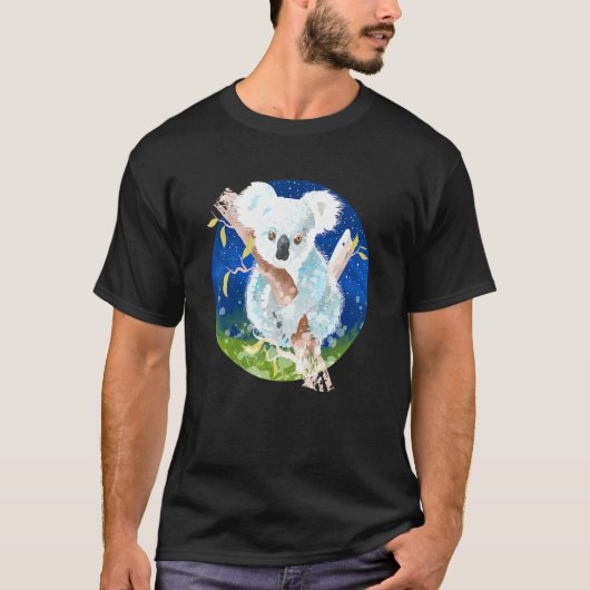 コアラのグラフィック 女性 コアラ愛好家 Tシャツ (正面)