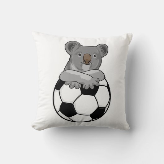 コアラのサッカー スポーツ クッション (正面)