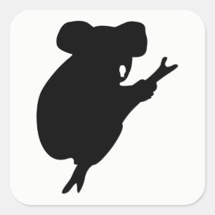 コアラのシルエット スクエアシール