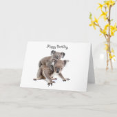 コアラのハッピーバースデーカード カード (黄色い花)