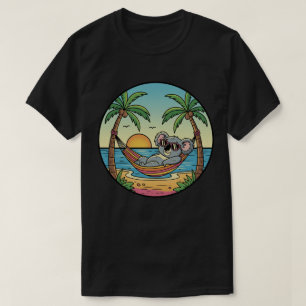 コアラのハンモックリラックス - トロピカルバケーション Tシャツ