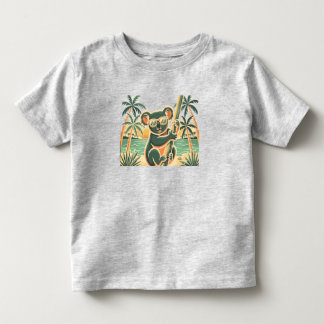 コアラのビーチリラックス – トロピカルサマーバイブ トドラーTシャツ