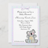 コアラのブロック 招待状 (正面)