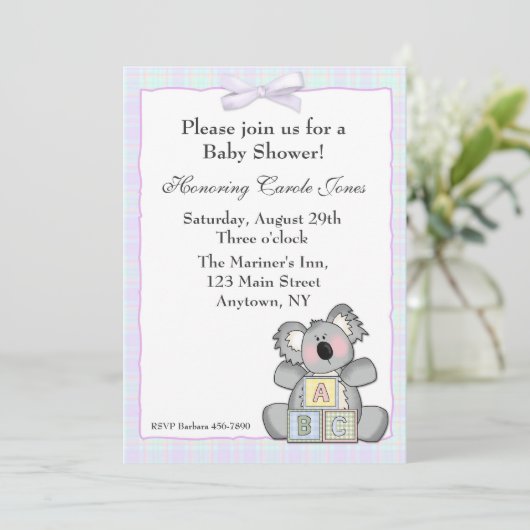 コアラのブロック 招待状 (スタンド正面)