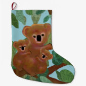 コアラのユーカリのクリスマスのストッキング ラージクリスマスストッキング (正面)