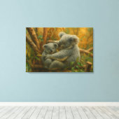 コアラの仲間 – 野生生物のリアル・ペア キャンバスプリント (インサイチュ (ウッドフロア))