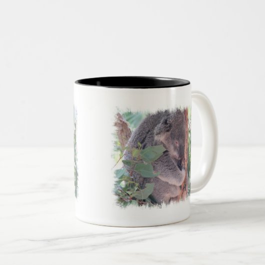 コアラの写真のコーヒー・マグ ツートーンマグカップ (正面右)