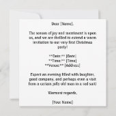 コアラの初めてのクリスマスカドレスカスタムズ 招待状 (裏面)