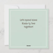 コアラの可愛いバレンタインデーメッセージ シーズンカード (裏面)