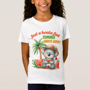 コアラの夏のスナックエキスパート - 楽しいビーチの雰囲気 Tシャツ