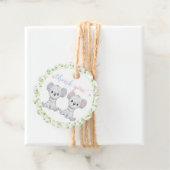 コアラの性別発表パーティーのためのギフトタグ フェイバータグ (インサイチュ)