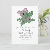 コアラの手描き性別発表招待状 招待状 (スタンド正面)