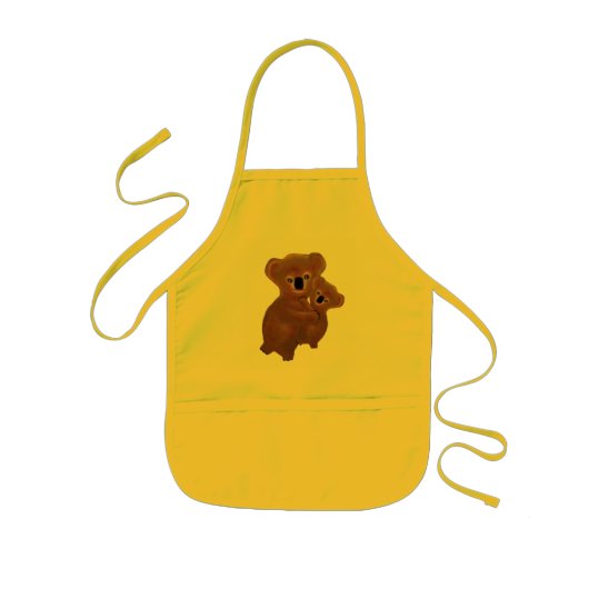 コアラの抱擁 子供用エプロン (正面)