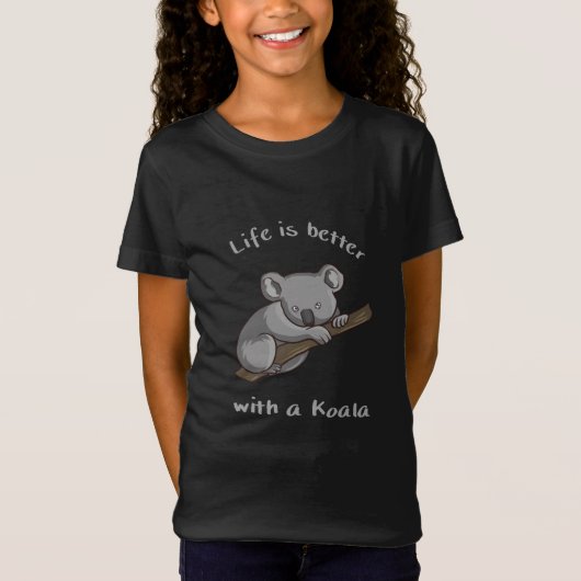 コアラの方が人生だ Tシャツ (正面)