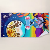 コアラの月夜 ビーチタオル (正面)