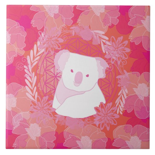 コアラの花 タイル (正面)