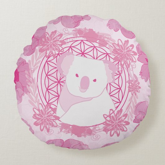 コアラの花 ラウンドクッション (正面)