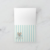 コアラの誕生日 / 赤ちゃん男の子のシャワーお礼カード サンキューカード (内部)