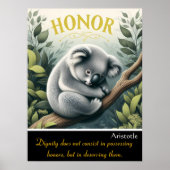 コアラの静けさの中で名誉が勝つ ポスター (正面)