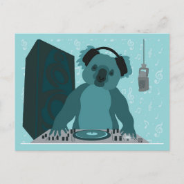 コアラの音楽DJ ポストカード