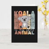 コアラはマイスピリットアニマル – スイートコアラスヴィンテージ カード (黄色い花)