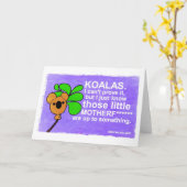 コアラは何かしている カード (黄色い花)