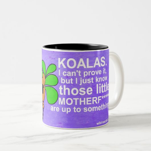 コアラは何かまであります ツートーンマグカップ (正面右)