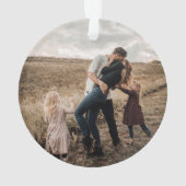 コアラは家族4人の初めてのクリスマスを持っている オーナメント (裏面)