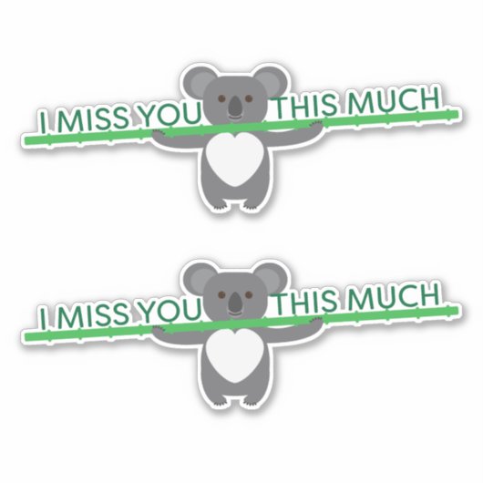 コアラは恋しく思こんなに耐える シール (正面)