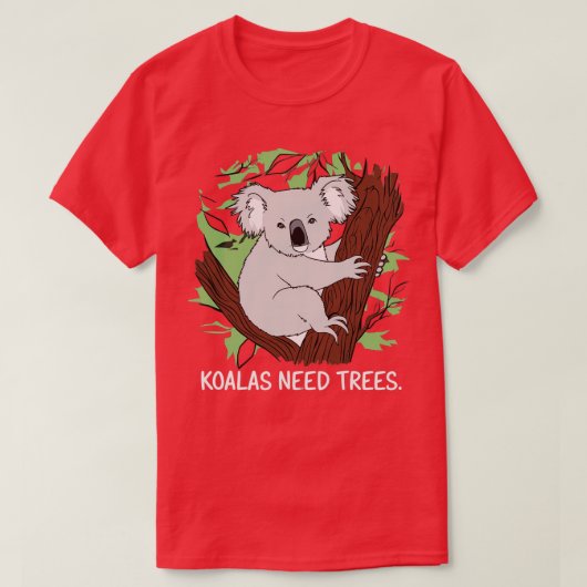 コアラは木を必要とする1 Tシャツ (デザイン正面)