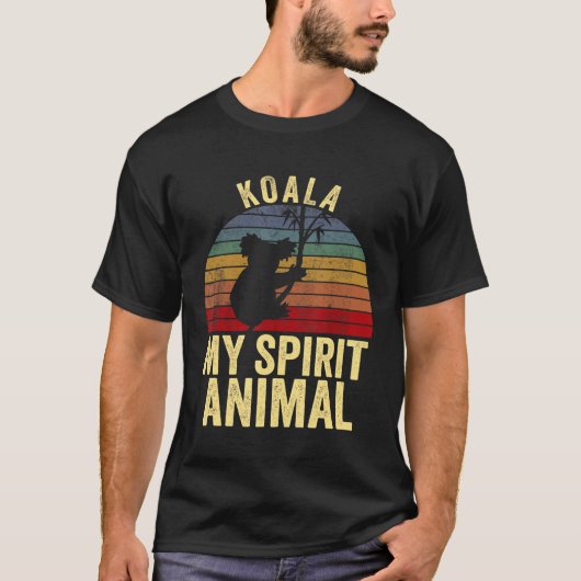 コアラは私の精神動物 - オーストラリア ビンテージ レトロ Tシャツ (正面)