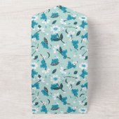 コアラよくはしゃぐ柄かわいい動物と自然アート オールインワン招待状 (外側)