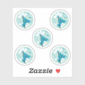 コアラよくはしゃぐ柄かわいい動物と自然アート シール (シート)