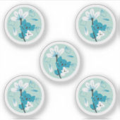 コアラよくはしゃぐ柄かわいい動物と自然アート シール (正面)