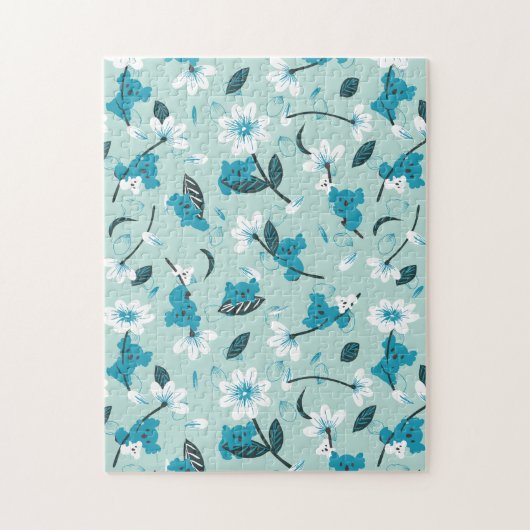 コアラよくはしゃぐ柄かわいい動物と自然アート ジグソーパズル (縦)