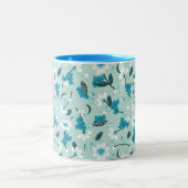 コアラよくはしゃぐ柄かわいい動物と自然アート ツートーンマグカップ (中央)