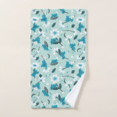 コアラよくはしゃぐ柄かわいい動物と自然アート バスタオルセット (ハンドタオル)